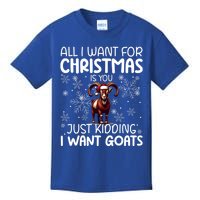 Goat Funny Xmas Sunglasses Santa Hat Snowflakes Novelty Cool Gift Kids T-Shirt