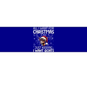 Goat Funny Xmas Santa Hat Sunglasses Snowflakes Goat Lover Gift Bumper Sticker