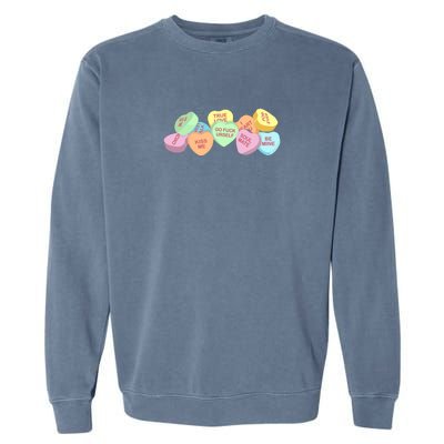 Go Fuck Yourself Candy Hearts Garment-Dyed Sweatshirt