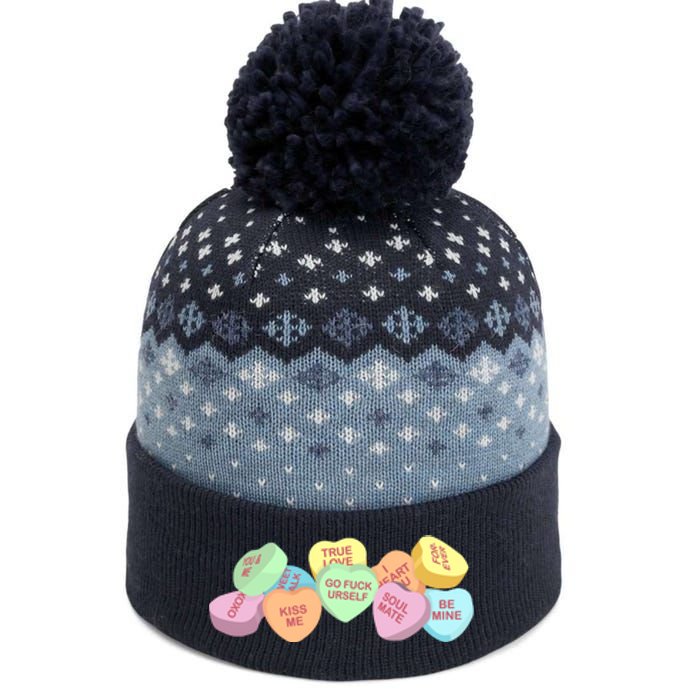 Go Fuck Yourself Candy Hearts The Baniff Cuffed Pom Beanie