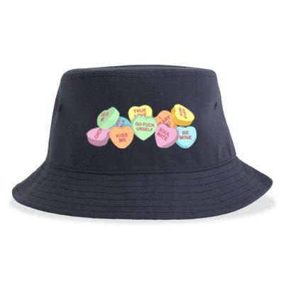 Go Fuck Yourself Candy Hearts Sustainable Bucket Hat