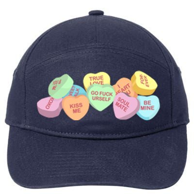 Go Fuck Yourself Candy Hearts 7-Panel Snapback Hat