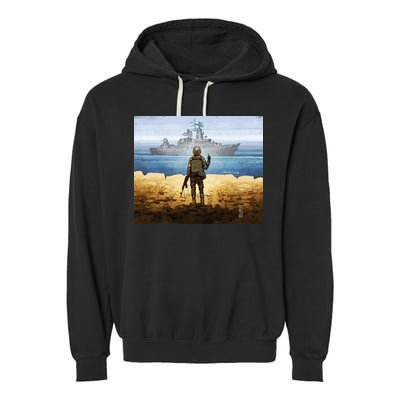 Go F Yourself Postage Stamp Garment-Dyed Fleece Hoodie