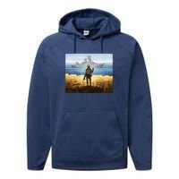 Go F Yourself Postage Stamp Performance Fleece Hoodie