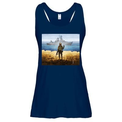 Go F Yourself Postage Stamp Ladies Essential Flowy Tank