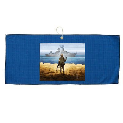 Go F Yourself Postage Stamp Large Microfiber Waffle Golf Towel