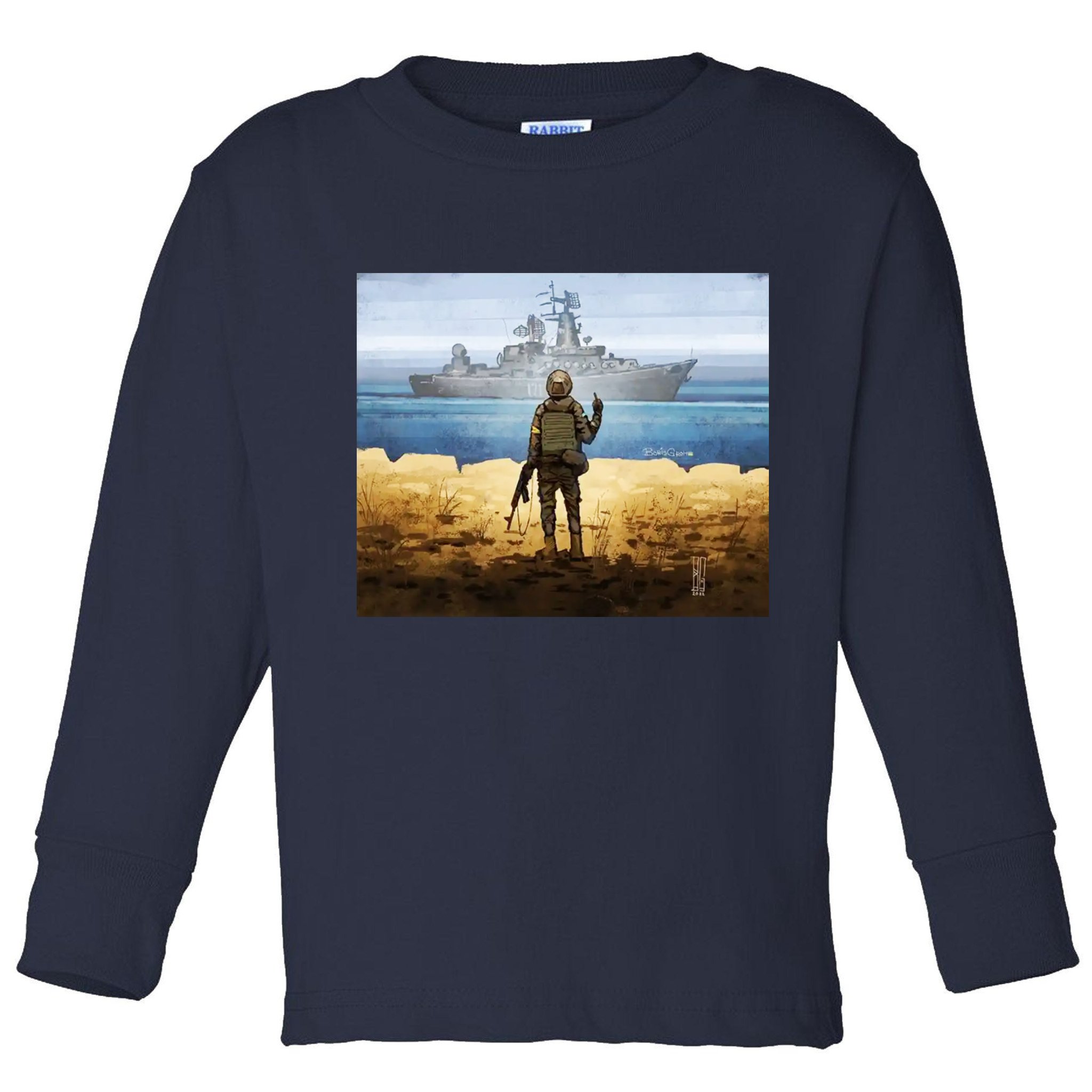 Go F Yourself Postage Stamp Toddler Long Sleeve Shirt