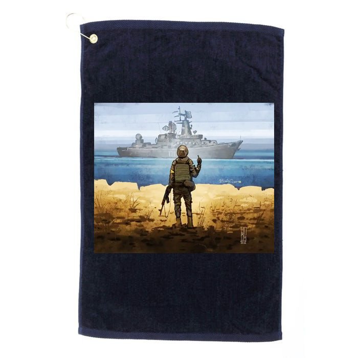 Go F Yourself Postage Stamp Golf Towel