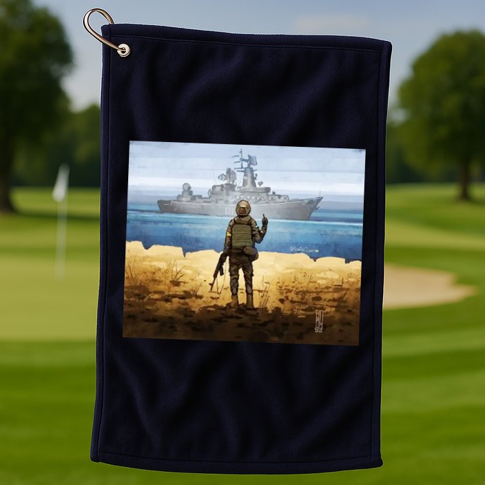 Go F Yourself Postage Stamp Golf Towel