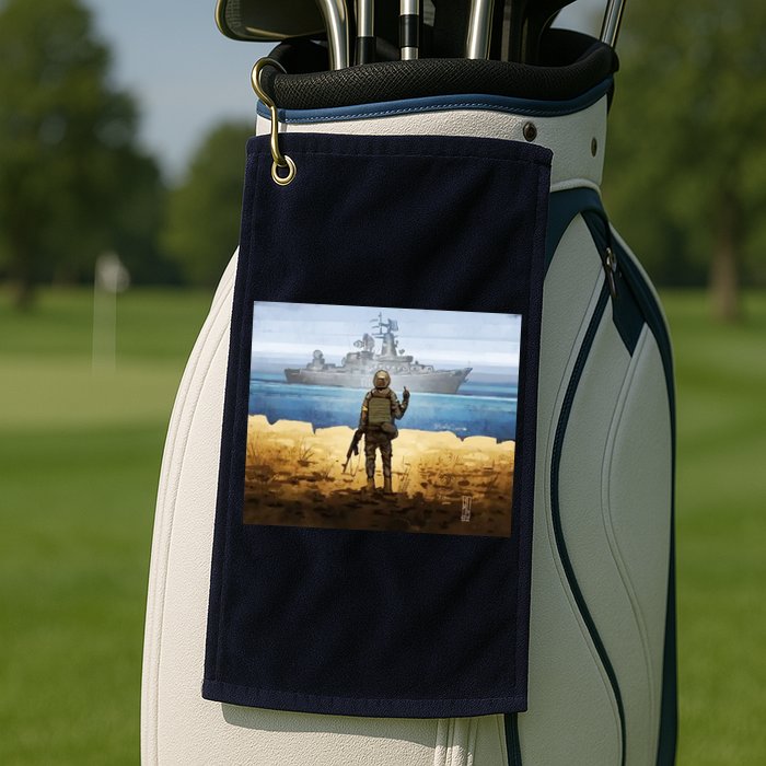 Go F Yourself Postage Stamp Golf Towel