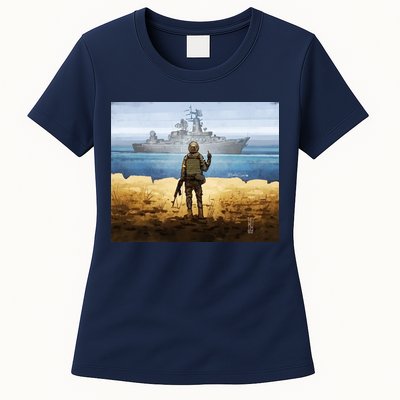 Go F Yourself Postage Stamp Womens T-Shirt