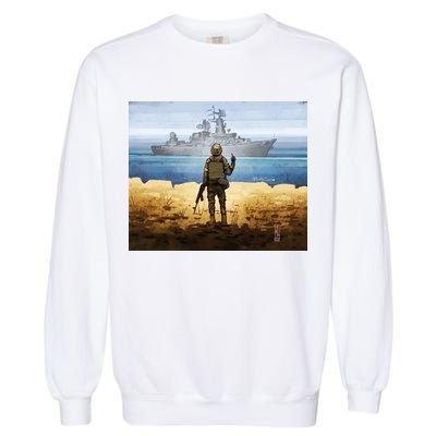 Go F Yourself Postage Stamp Garment-Dyed Sweatshirt