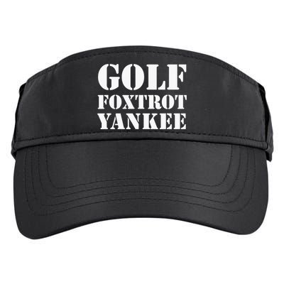 Golf Foxtrot Yankee GFY Funny Military Rude Adult Drive Performance Visor