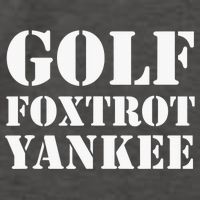 Golf Foxtrot Yankee GFY Funny Military Rude Vector Backpack