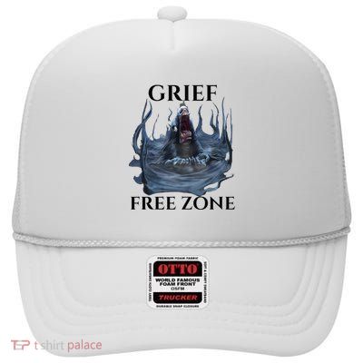 Grief Free Zone High Crown Mesh Back Trucker Hat