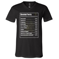 Gemini Facts Zodiac Sign V-Neck T-Shirt