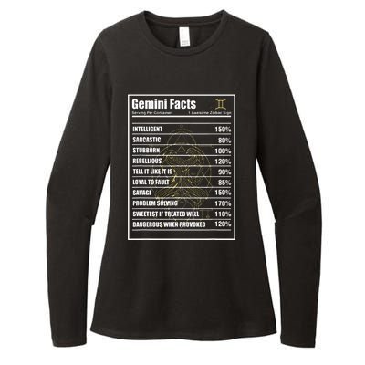 Gemini Facts Zodiac Sign Womens CVC Long Sleeve Shirt