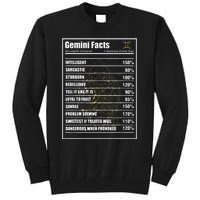 Gemini Facts Zodiac Sign Tall Sweatshirt