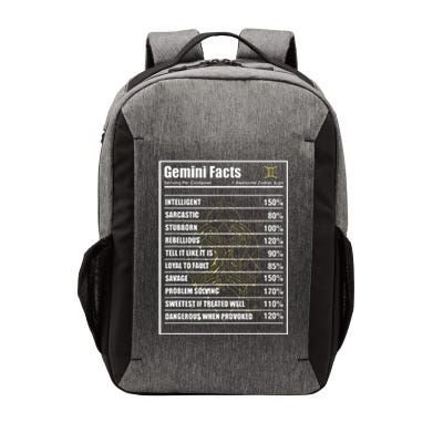 Gemini Facts Zodiac Sign Vector Backpack