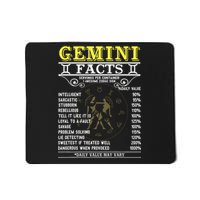 Gemini Facts Zodiac Signs Funny Birthday Gifts Men Women Mousepad