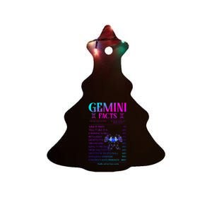 Gemini Facts Zodiac June Birthday Gift Ceramic Tree Ornament