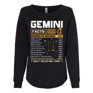 Gemini Facts Zodiac Funny Gemini Birthday Gifts Womens California Wash Sweatshirt