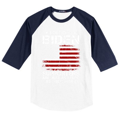 Great Gift 1 Out Of 3 Biden Supporters Are As Stupid As The Other 2 Baseball Sleeve Shirt