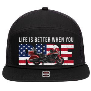 Goldwing Gl 1800 7 Panel Mesh Trucker Snapback Hat