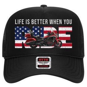 Goldwing Gl 1800 High Crown Mesh Back Trucker Hat