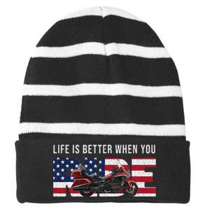 Goldwing Gl 1800 Striped Beanie with Solid Band