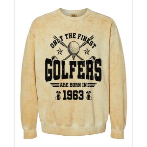 Golfing Golf 1963 60th Birthday Gift 60 Year Old Golfer Colorblast Crewneck Sweatshirt