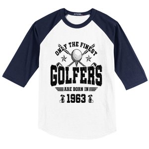 Golfing Golf 1963 60th Birthday Gift 60 Year Old Golfer Baseball Sleeve Shirt