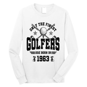 Golfing Golf 1963 60th Birthday Gift 60 Year Old Golfer Long Sleeve Shirt