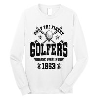 Golfing Golf 1963 60th Birthday Gift 60 Year Old Golfer Long Sleeve Shirt