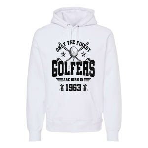 Golfing Golf 1963 60th Birthday Gift 60 Year Old Golfer Premium Hoodie