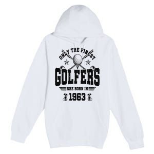 Golfing Golf 1963 60th Birthday Gift 60 Year Old Golfer Premium Pullover Hoodie