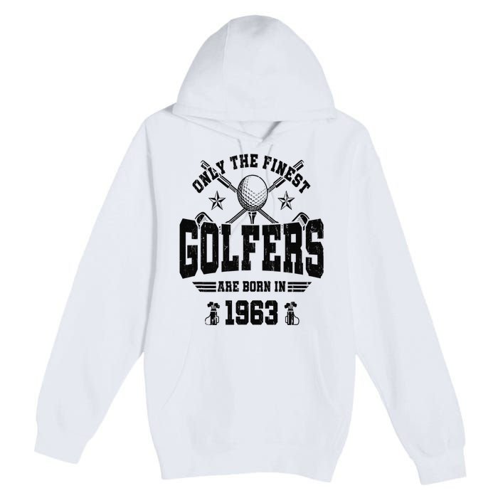 Golfing Golf 1963 60th Birthday Gift 60 Year Old Golfer Premium Pullover Hoodie