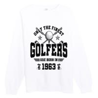 Golfing Golf 1963 60th Birthday Gift 60 Year Old Golfer Premium Crewneck Sweatshirt