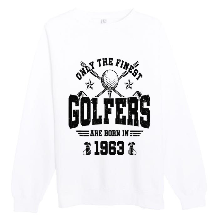 Golfing Golf 1963 60th Birthday Gift 60 Year Old Golfer Premium Crewneck Sweatshirt