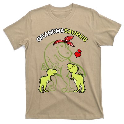 Grandmasaurus Grandma 2 Dinosaur Mother's Day T-Shirt