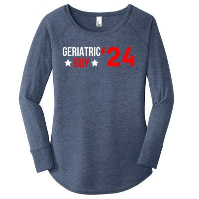 Geriatric Guy 2024 Election Funny President Women's Perfect Tri Tunic Long Sleeve Shirt