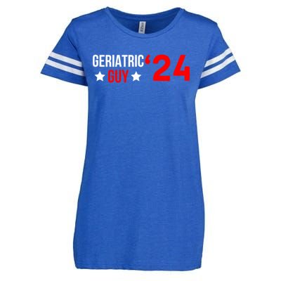 Geriatric Guy 2024 Election Funny President Enza Ladies Jersey Football T-Shirt