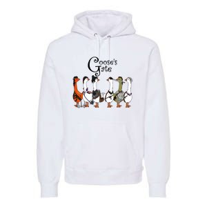 Gooses Gate 3 Goose Baldurs Gate Goosetario Girl Dinner Premium Hoodie