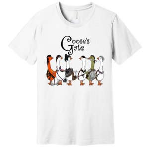 Gooses Gate 3 Goose Baldurs Gate Goosetario Girl Dinner Premium T-Shirt