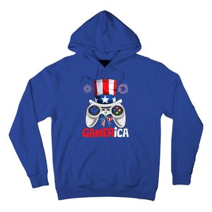 Gamer Gaming 4th Of July Video Game American Flag Gift Hoodie