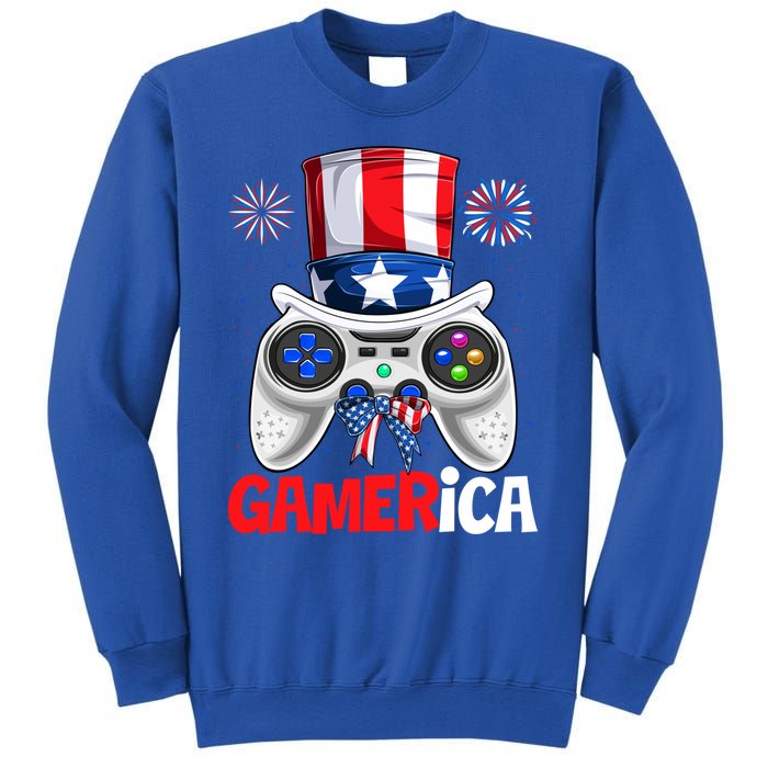 Gamer Gaming 4th Of July Video Game American Flag Gift Sweatshirt