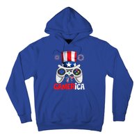 Gamer Gaming 4th Of July Video Game American Flag Great Gift Hoodie