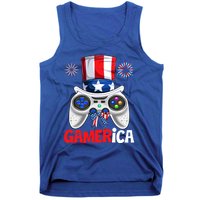 Gamer Gaming 4th Of July Video Game American Flag Great Gift Tank Top