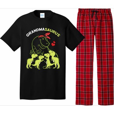 Grandmasaurus Grandma 4 Dinosaur Mother's Day Pajama Set