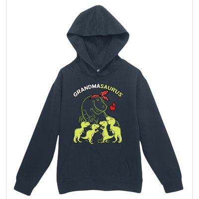 Grandmasaurus Grandma 4 Dinosaur Mother's Day Urban Pullover Hoodie